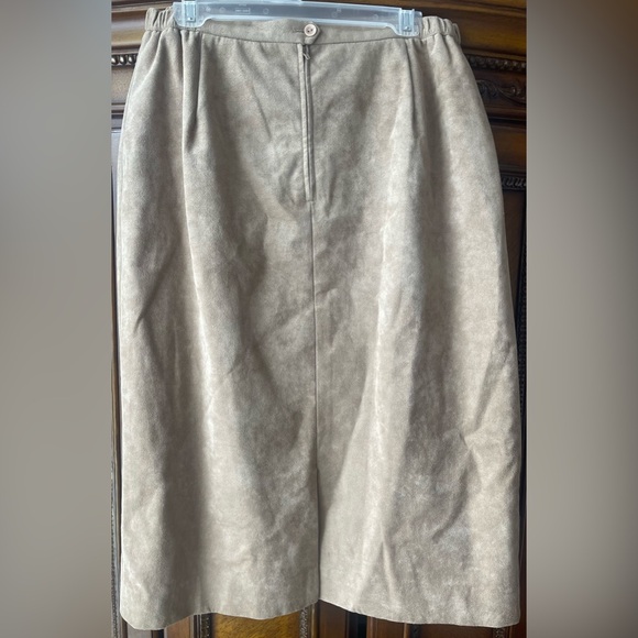 Vintage Womens Adolph Schuman for Lilli Ann Tan Ultra Suede 3 Pc Suit Sz L/XL - Picture 7 of 8